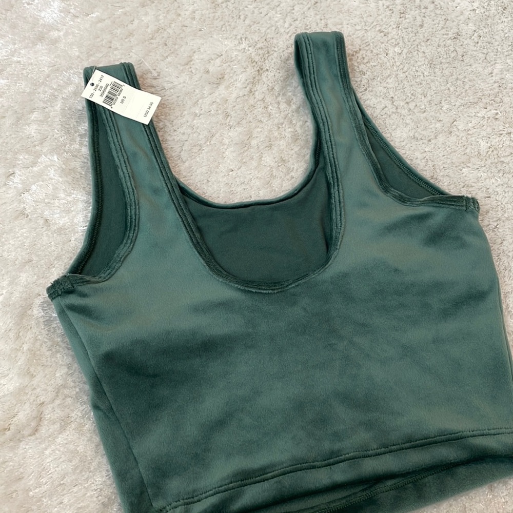 NWT Aerie Velour Cropped Workout Top - Picture 9 of 11